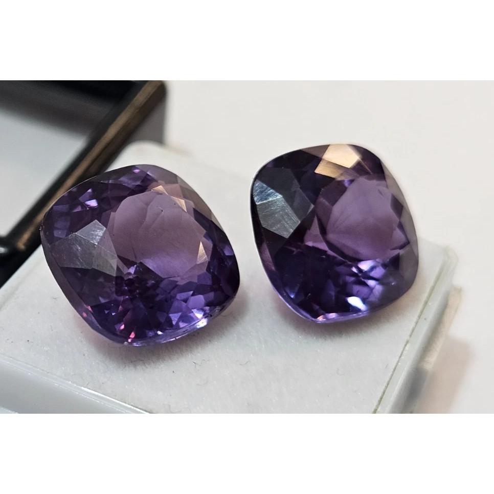 Natural Alexandrite Color Changing Cushion Cut 19+ Ct Pair Beautiful Gemstone