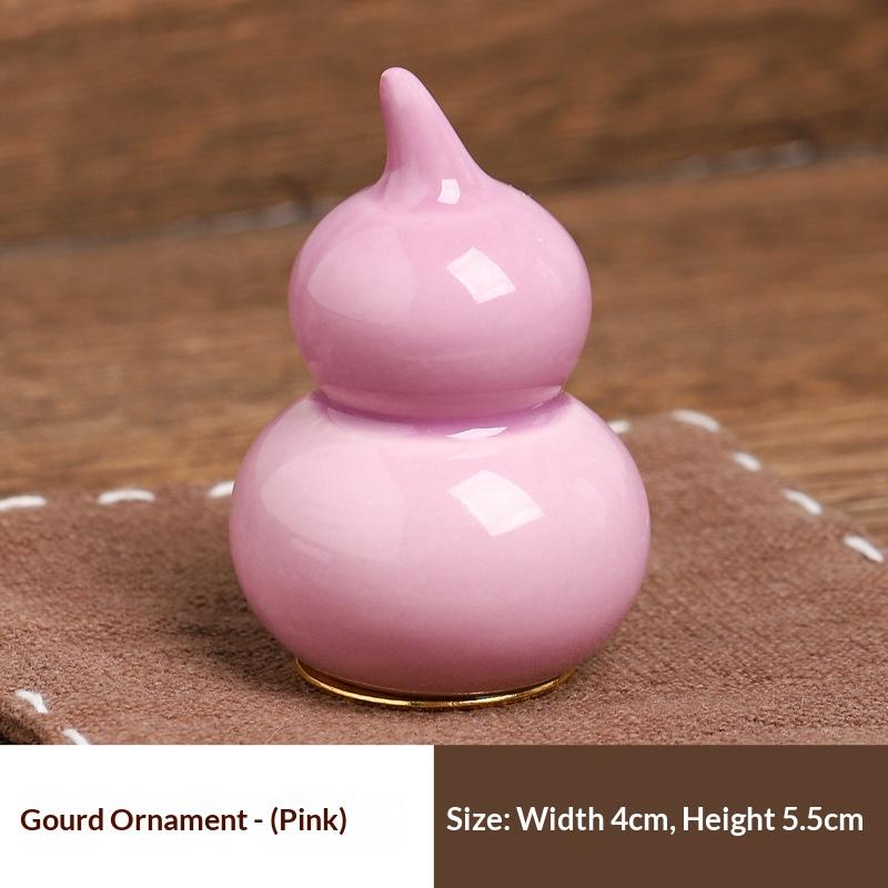 Mini Colorful Ceramic Gourd Lucky Home Decor Handmade Ornament for Prosperity