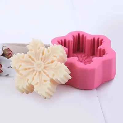 Vánoční silikonová forma na sněhové vločky Mýdlo na svíčku DIY Aromaterapie sádrové svíčky na zdobení formy na cukroví Nástroje na výrobu čokolády