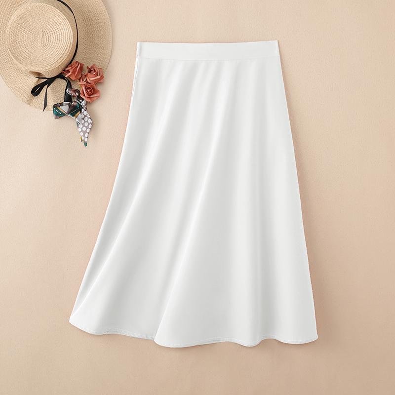 ZANZEA Lässige, elastische Taille, einfarbige, lockere Midiröcke für Damen