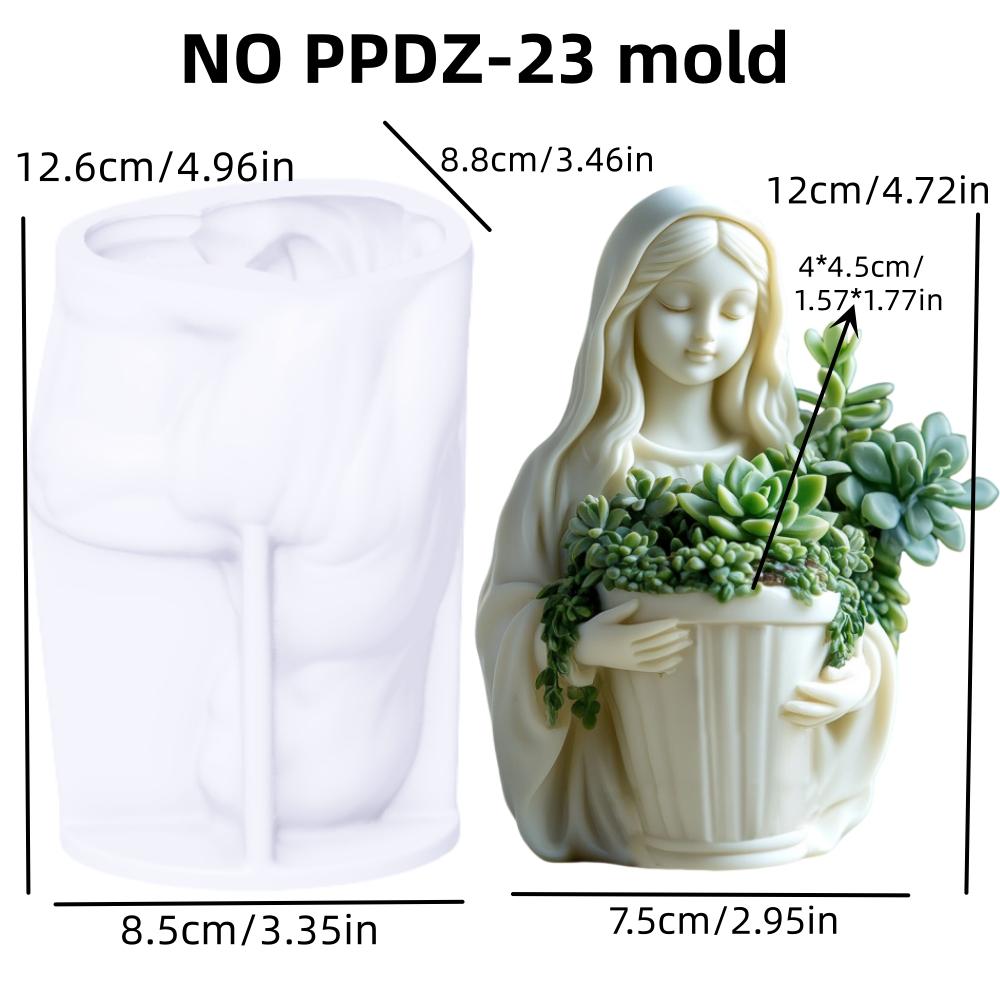 DIY úleva bohyně vítězství kruhový květináč pryskyřice silikonová forma úleva boha vítězství úložný box sádrové formy
