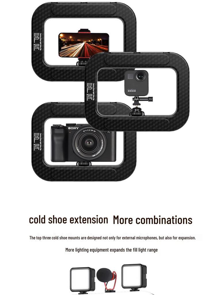 Ulans Rabbit Cage Mobile Fill Light for Outdoor Video and Photography