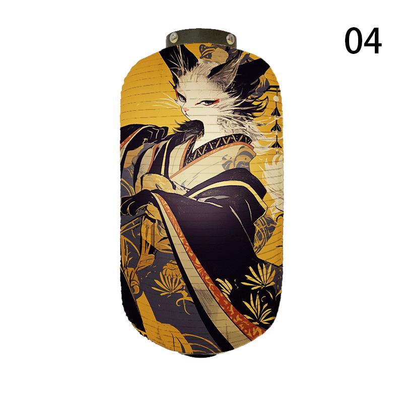 NEW Japanese Chochin Hanging Lantern Ukiyo-e Style Samurai Cat Anime Cartoon Lantern Sushi Restaurant Decor Festival Party Decor
