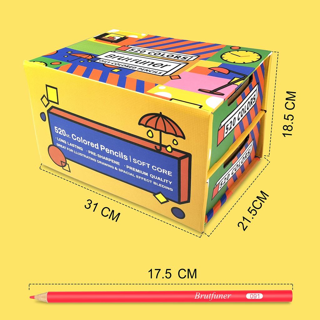 Colored Pencils 520 Color Set Colored Pencils Professional Soft Lead Colored Pencil Set Ideal for Coloring and Painting for and Artists Oil-based
