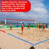 Outdoor Volleyball Boundaries Line with Ground Nails Volleyball Courts Webbing Marker for Sand Outdoor Grass Backyard