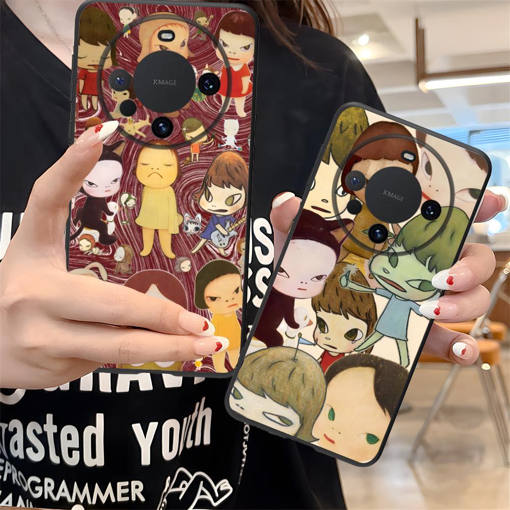 Anime Yoshitomo Nara Phone Case for Huawei Mate 60 50 40 30 20 10 Pro Plus Lite E 5G Colorful Printing Cover Cover Luxury Pretty