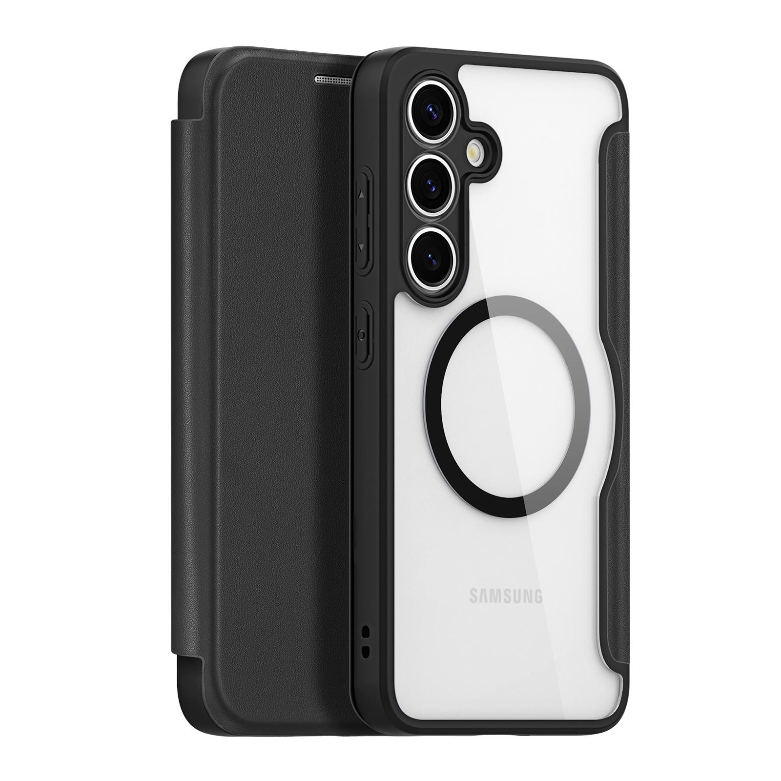 For Samsung Galaxy S25 Leather Case DUX DUCIS SkinxPro Series Flip Cover Magnetic Case A