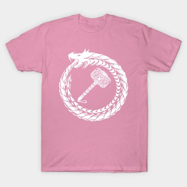 T Shirt Women Jormungandr Harajuku Print Kawaii Tshirt Summer Short Sleeve Female T-Shirt Top Tee