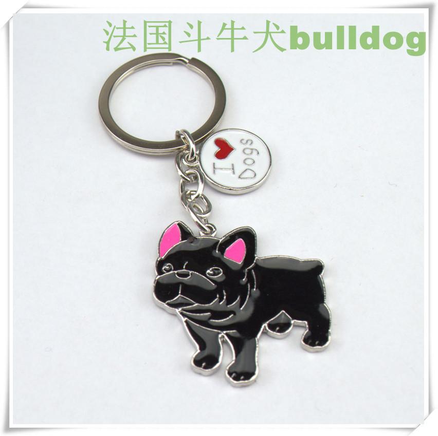 Cute Dog Keyring Gifts Fashionable Animal Charms Small Accessories Car Keyrings and Bag Charms