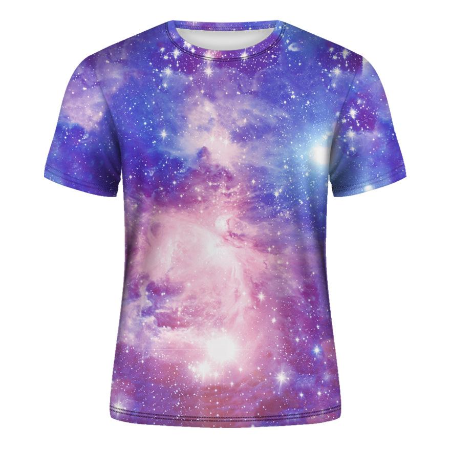 Trička s grafikou Vast Starry Sky Universe Pro muže Letní móda Tričko se vzorem 3D Vesmír Planeta Osobnost Trička v cool stylu
