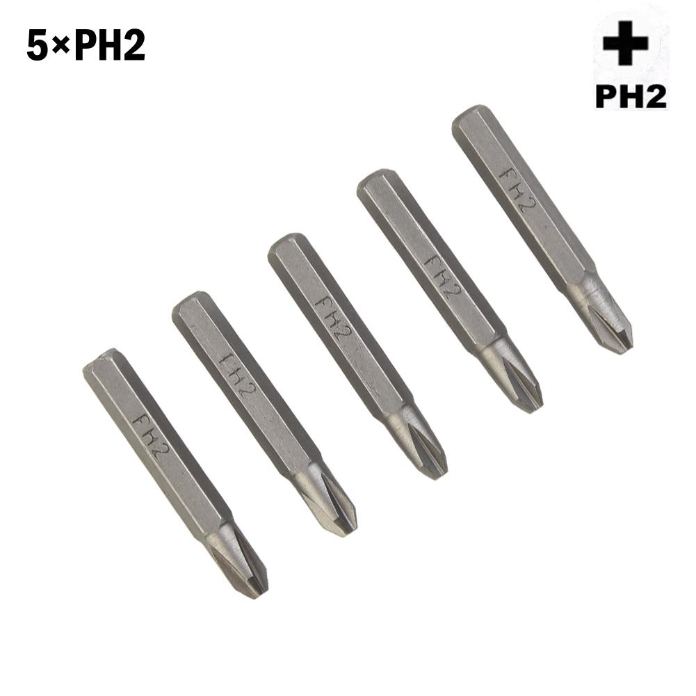 5pcs Bits Screwdriver Hex PH0000 PH000 PH00 PH0 PH1 PH2 Cross Screwdriver Bits H4x28mm Screwdriver Magnetic Bits
