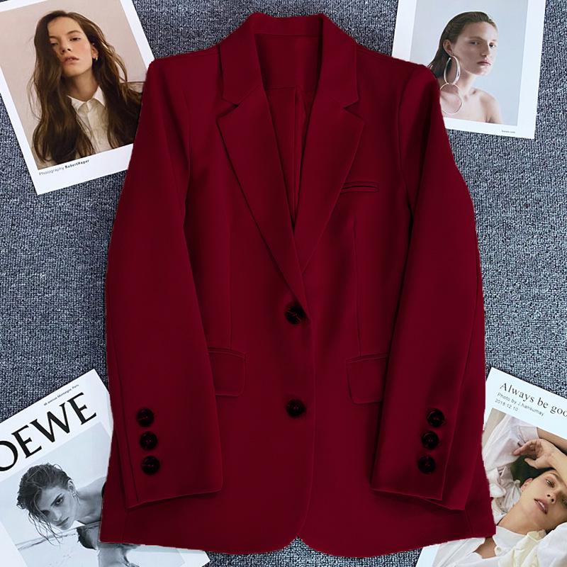 Damen Gelber Blazer im koreanischen Stil mit lockerer Passform und schlankmachender Wirkung - Frühling/Herbst 2025