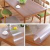 Clear PVC Table Protector Wear Resistant Oil Proof Heat Resistant Antibacterial Mat for Office Conference Meeting Table