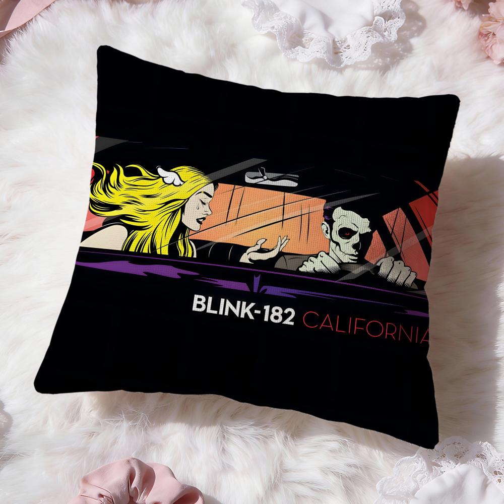 b-Blink-182 band Cushion Cover Premium Comfort Reversible Pillow Cove -Two in One Design for Any Room & Car Interior