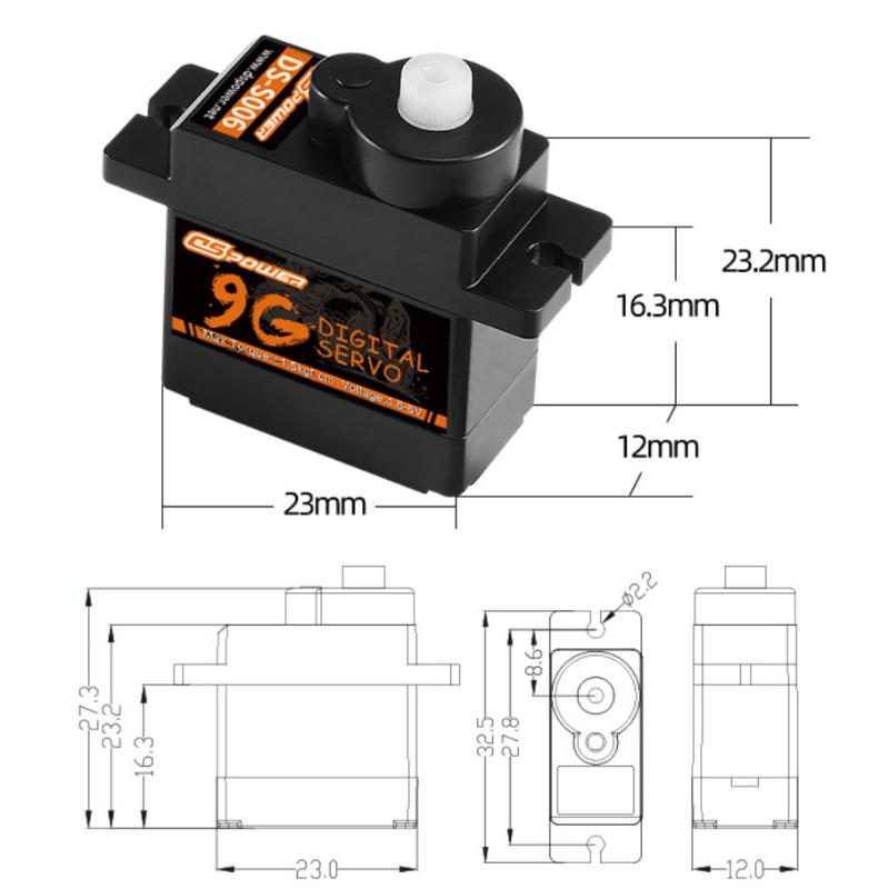 1 Set Rc Fixed-Wing Airplane Robot Car Boat Duct Plane Small Servo Motor 9G Plastic Gear Digital Servo