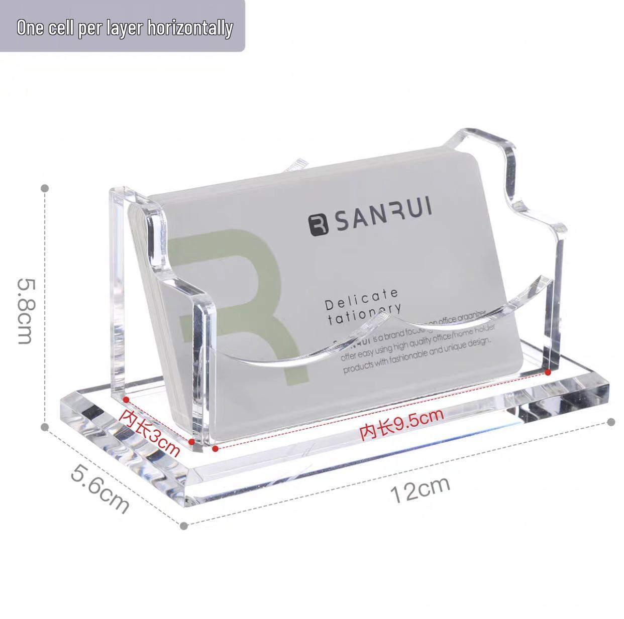 Acrylic Desktop Business Card Holder - Creative Storage Stand