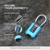 Portable TSA Zinc Alloy Combination Lock with Steel Cable for Luggage