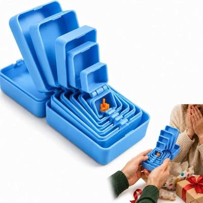 Scatola Sorpresa Nidificata a 6 Strati Stampa 3D Scatola Regalo Scherzo Set Dito Medio Mini Tipo Scatola Regalo Per Decorazioni di Natale Festa di Compleanno