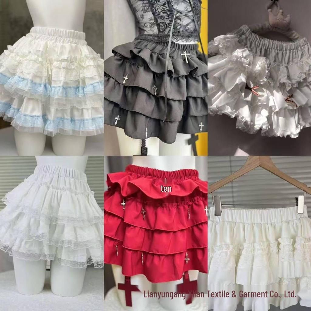 Sweet White Puffy Lace Ballet Skirt - Petite, High Waist, Elastic Waistband