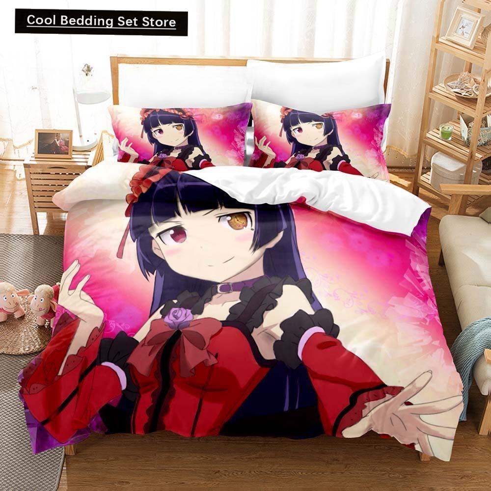 

3D аниме Kawaii Girls Date A Live IV комплект постельного белья Single Twin Full Queen King Size комплект постельного белья для взрослых и детей, пододеяльники AU Single(140x210cm)