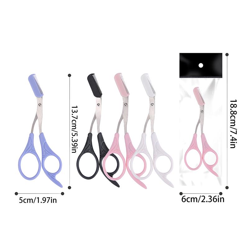 Forbici per sopracciglia Trimmer Prodotti di bellezza per donne Forbici per sopracciglia con pettine Strumenti per trucco in acciaio inossidabile Forbici di bellezza