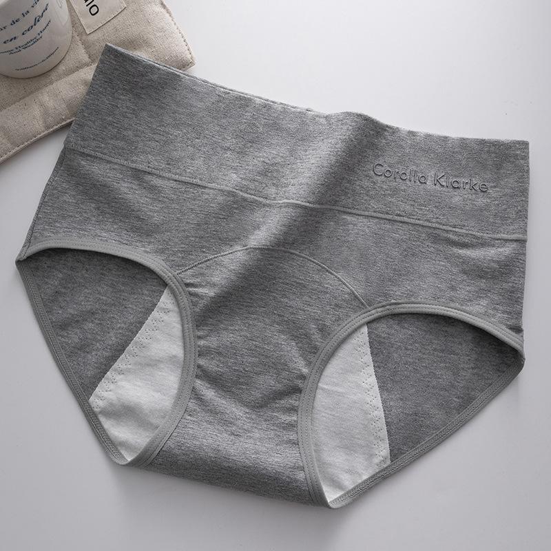 Plus Size Female Pure Cotton Menstrual Period Leakproof Middle Waist Triangle Briefs