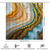 Vibrant Modern Bath Shower Curtain Geode Marble Print In Blue And Gold For Bathroom Decor