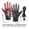 USB Rechargeable Heated Gloves Adjustable Temperature Anti Slip Touch Screen Thickened Warm for Skiing Cycling Winter Outdoor