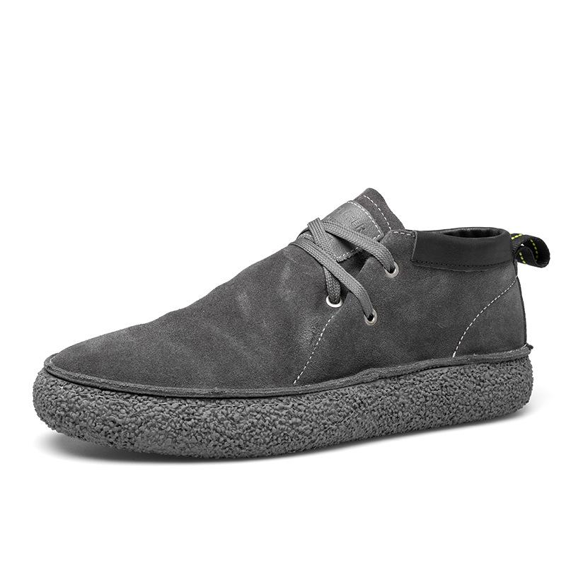 Martin boots men's British style leather tooling shoes retro versatile outdoor velvet casual trendy shoes winter high-top shoes