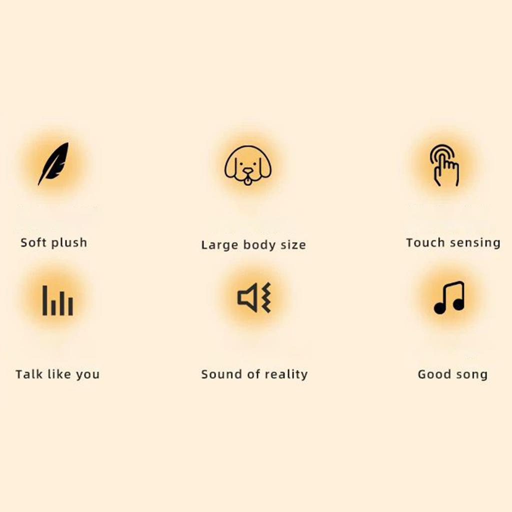 Electric Plush Toy Dog Sings, Sticks Out Tongue When Head Is Touched (random Leash)