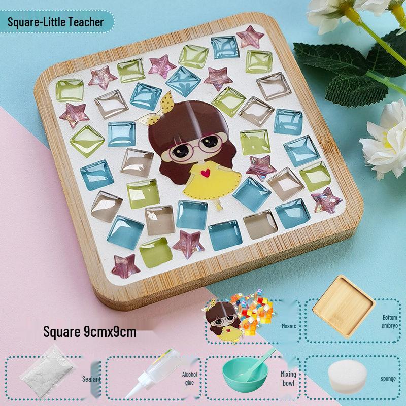 Handmade Mosaic Coaster DIY Kit for Students – Perfect for Mother's Day & Kindergarten Activities