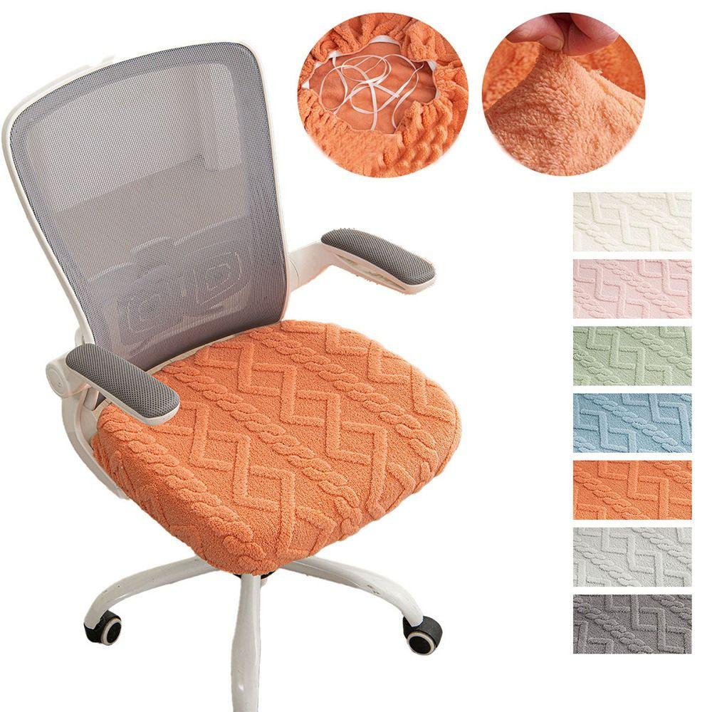 Universal Office Chair Seat Covers Jacquard Thickened Chair Dustproof Cover Washable Stretch Computer Chair Cove for All Seasons