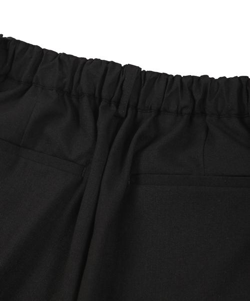PRAIRIE [Summer] Like Linen Wide Slacks (Black)
