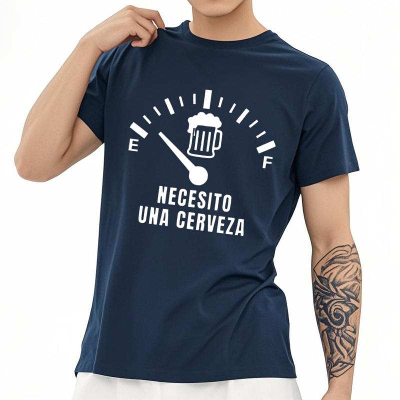 

Men s Street T-shirt Necesito Una Cerveza Print Clothes Male Tops Tees Summer T-Shirt Oversize Tee Shirt For Men Tshirt Clothing S