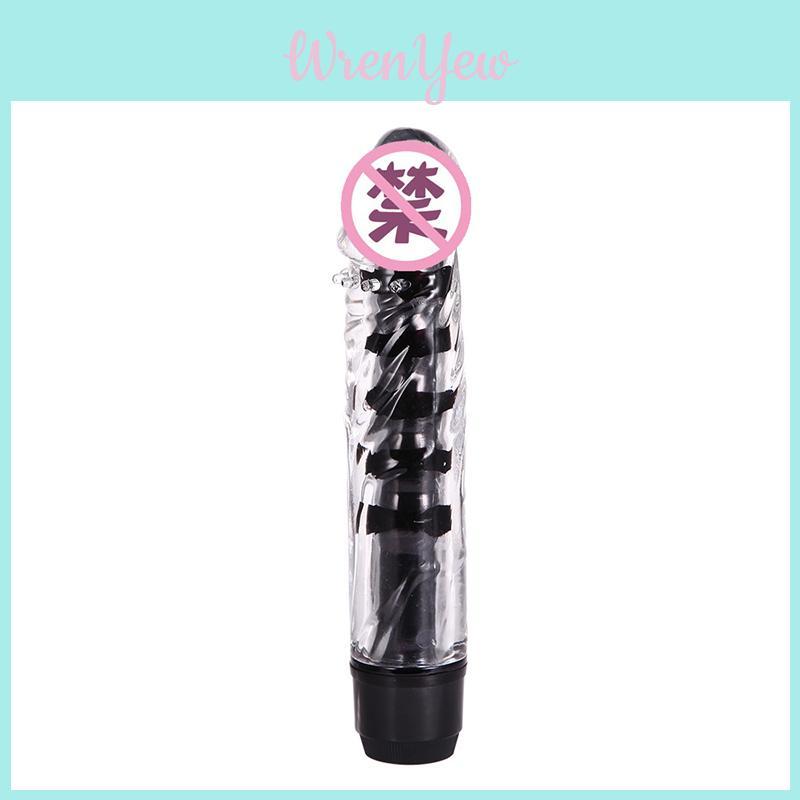 Silicone Crystal Jelly Vibrator Dildo Sex Toy 7 Inch Vibrator Massager Electric