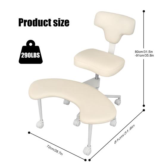 ADHD Desk Chair, ADHD Chair for Adults, Cross Legged Office Chair with Wheels, Criss Cross Desk Chair with Lumbar Support and Height Adjustable