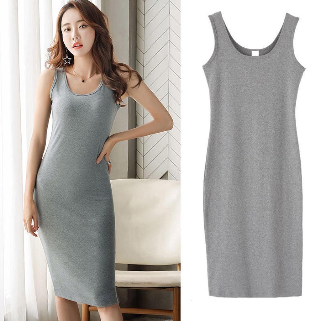 Women Fashion Round Neck Sexy Sleeveless Mini Dress Fashion Dress