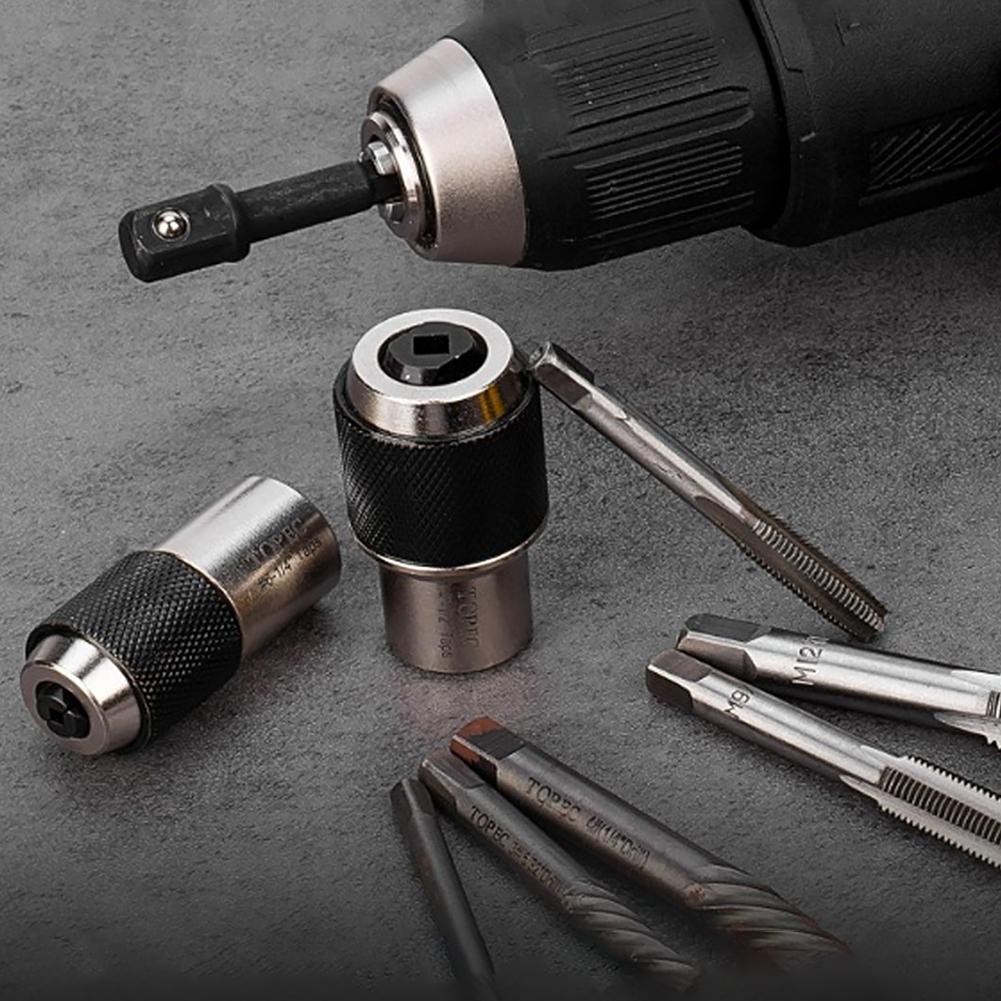 3Pcs Tap Sockets with 3/8 Socket Adapter Adjustable Tap Extractor Tool Tap Extractor Socket for Taps Reamers Screw Extractors