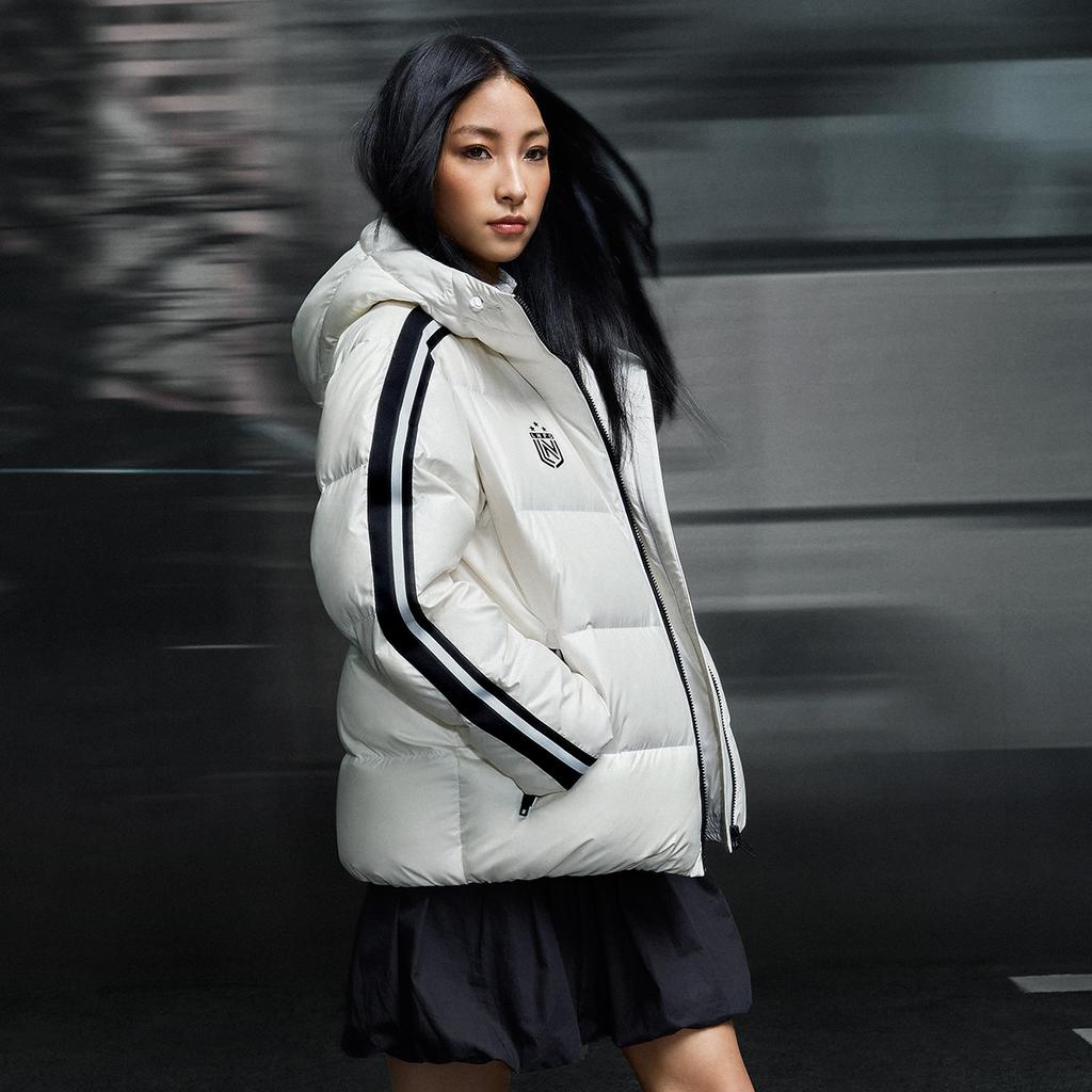 Li Ning Hot Pots Down Collection Down Jacket Unisex Ivory AYMV519-2