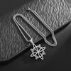 Retro Jewelry Triangle Knot Necklace Stainless Steel Crescent Trinity Necklace