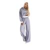Women's Hooded Cropped Sweatshirt with Wide Leg Lounge Pants Set, Casual Comfort Outfit