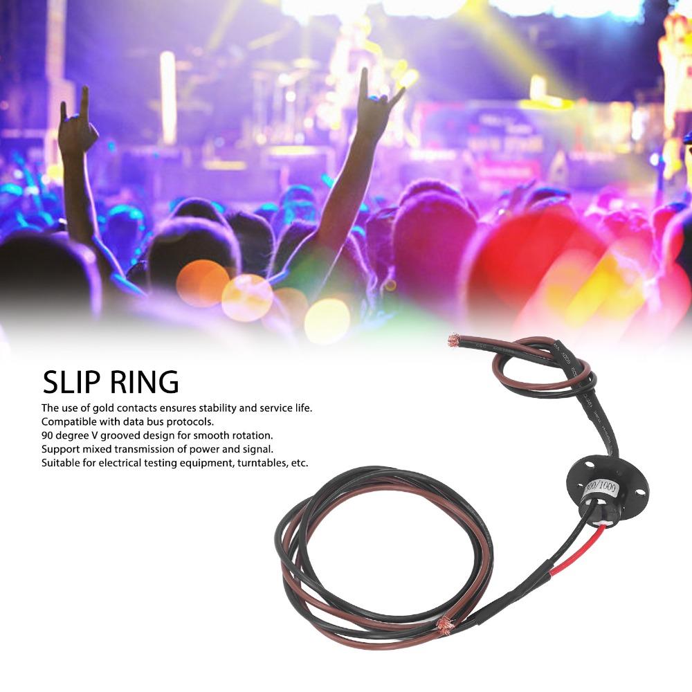 2 Road Conductive Ring Collector 20A Rotary Collector Ring Durable Electrical Slip Ring  Turntables