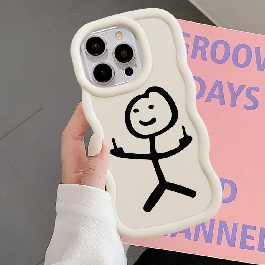 Soft Phone Cover Case for iPhone 12 13 11 8 XR 14 17 Air 16 Pro Max 15 Plus Cartoon Matchman