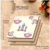 Coaster Set of 4 Beautiful Diwali Festive Tea Coasters with Stand Designer Quality for Tea Cups,Coffee Mugs and Glasses