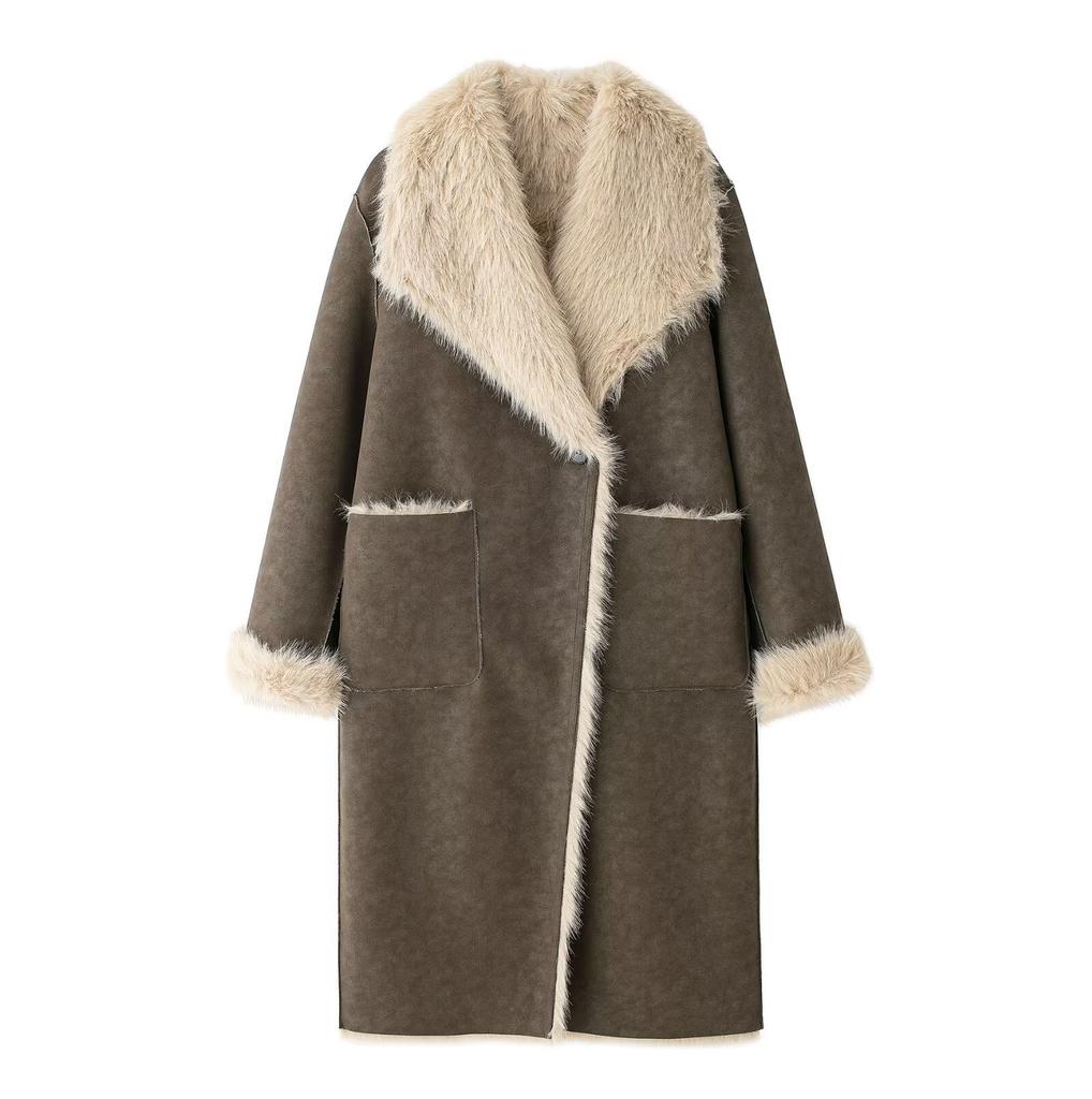 Winter New Women's Clothing Double-sided Long Coat Jacket