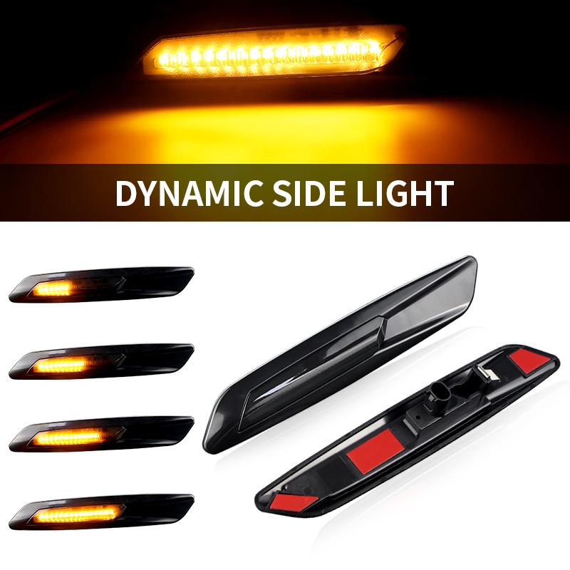 2X LED Sequential Fender Indicator Side Marker Blinker Turn Signal Lights for BMW 5 Series F10 F11 528i 528iX 535i 2011 12 2013