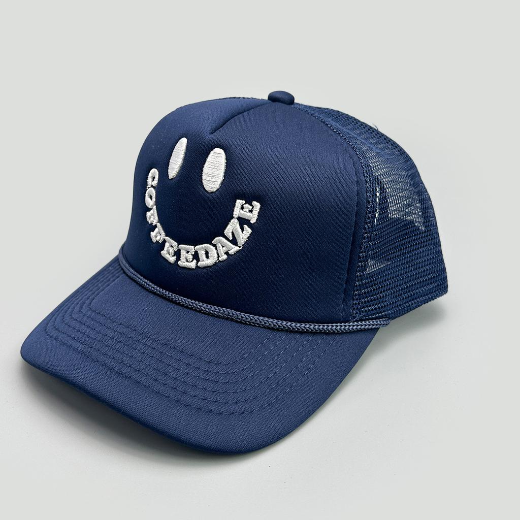Hip Hop Street Smiley Embroidery Pattern Patch Baseball Cap Men'S And Women'S Mesh Shade Truck Hat