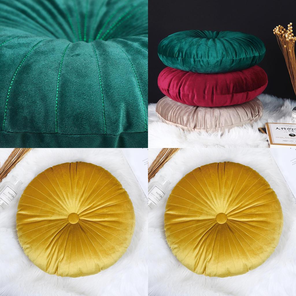 Cozy Round Pumpkin Back Seat Chair Cushion With Soft Velvet Touch And Durable Design