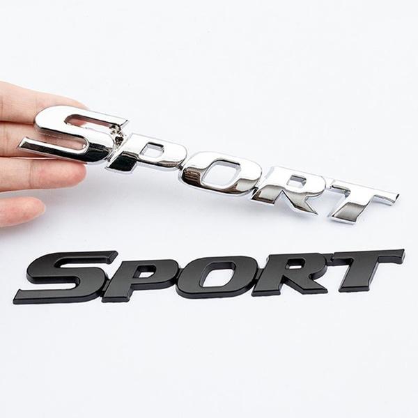 3D Metal Car Letters Logo SPORT Emblem Trunk Badge Decal For Yaris Corolla Camry Highlander CHR Sport Sticker Accessories