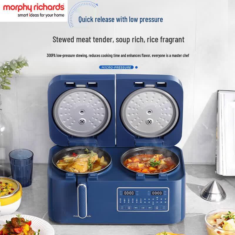 Morphyrichards 4L Dual-Pot Multi-Function Rice Cooker CN plug (adapter included)